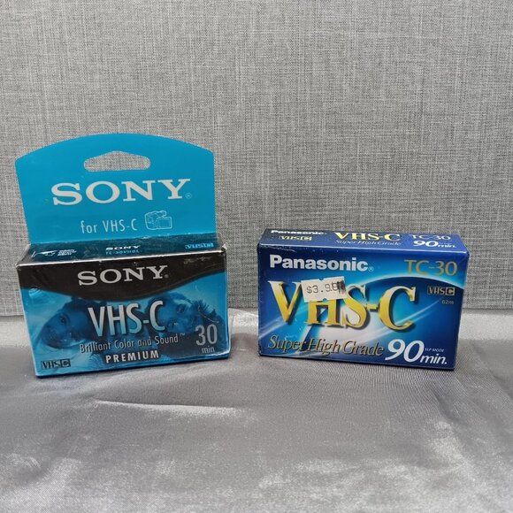 Sony VHS-C Camcorder Video Tapes Lot SP 30/90 Min Premium Grade Color Sound New - Picture 1 of 8